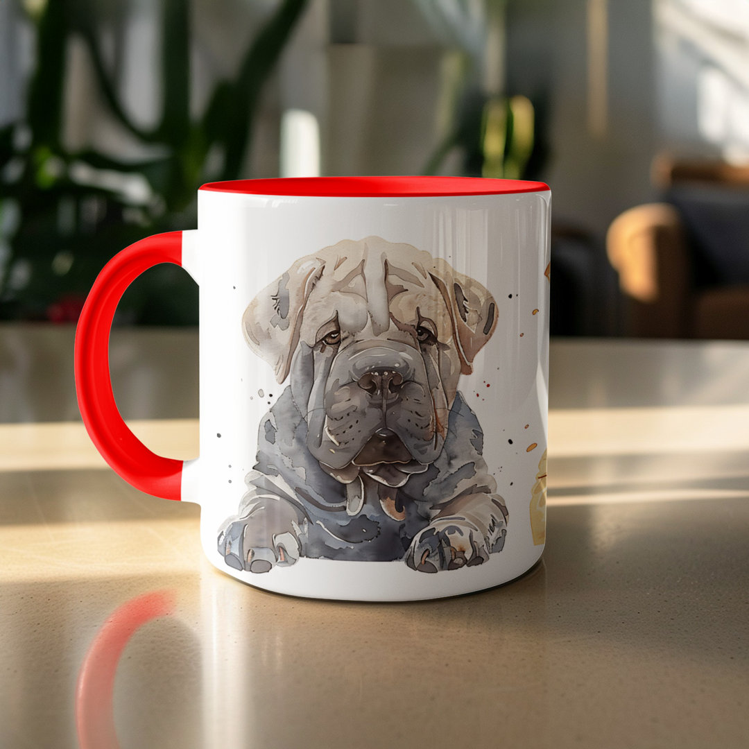 Set of 4 – Watercolor Shiba Inu Dogs Design 11oz Coffee Mug