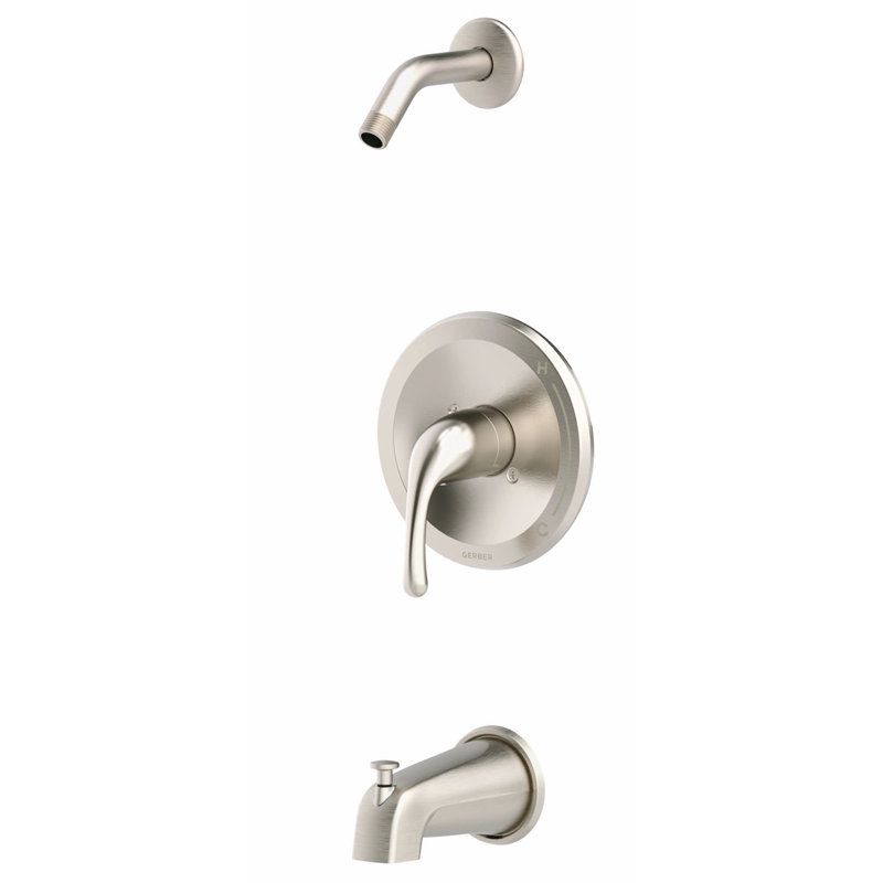 Robinet de baignoire et douche Maxwell, Nickel brossé