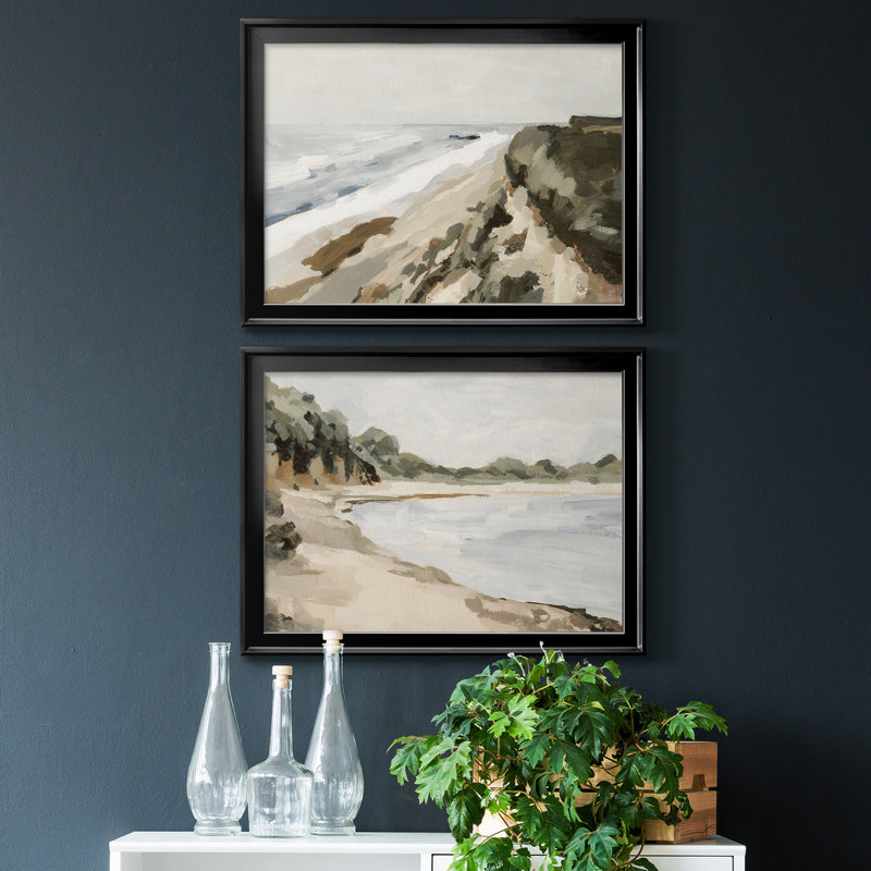 Bluff Bay I - ensemble de 2 reproductions de cadres photo, H 42,5 po x l 61 po x P 1 po, Noir