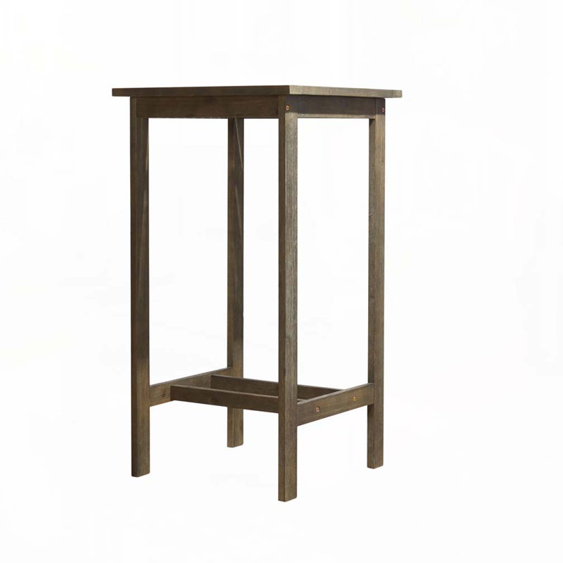 Patio Bar Table with Square wood Top