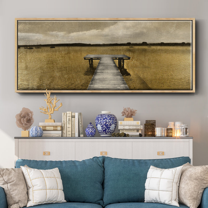 Golden Pier- Framed Canvas