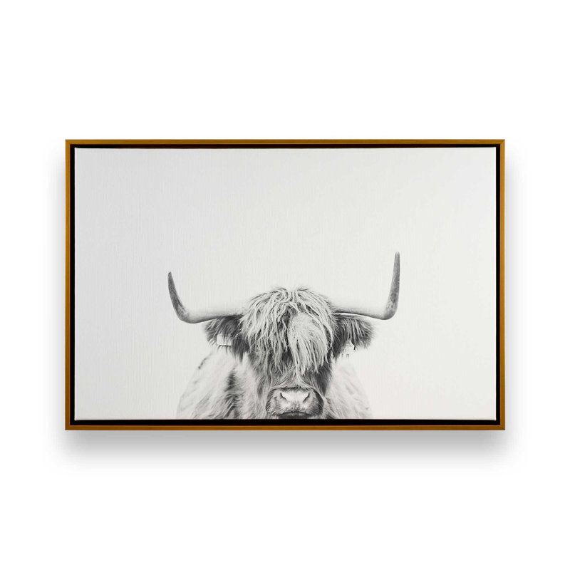 Imprimé Highland Pride, H 12,75 po x l 18,75 po x P 1,75 po, Cadre flottant or poli