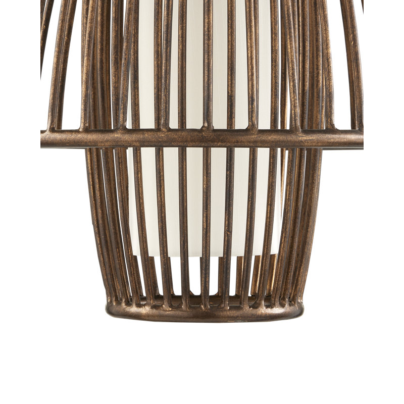 Benjiro 2 - Light Wrought Iron Dimmable Cylinder Chandelier