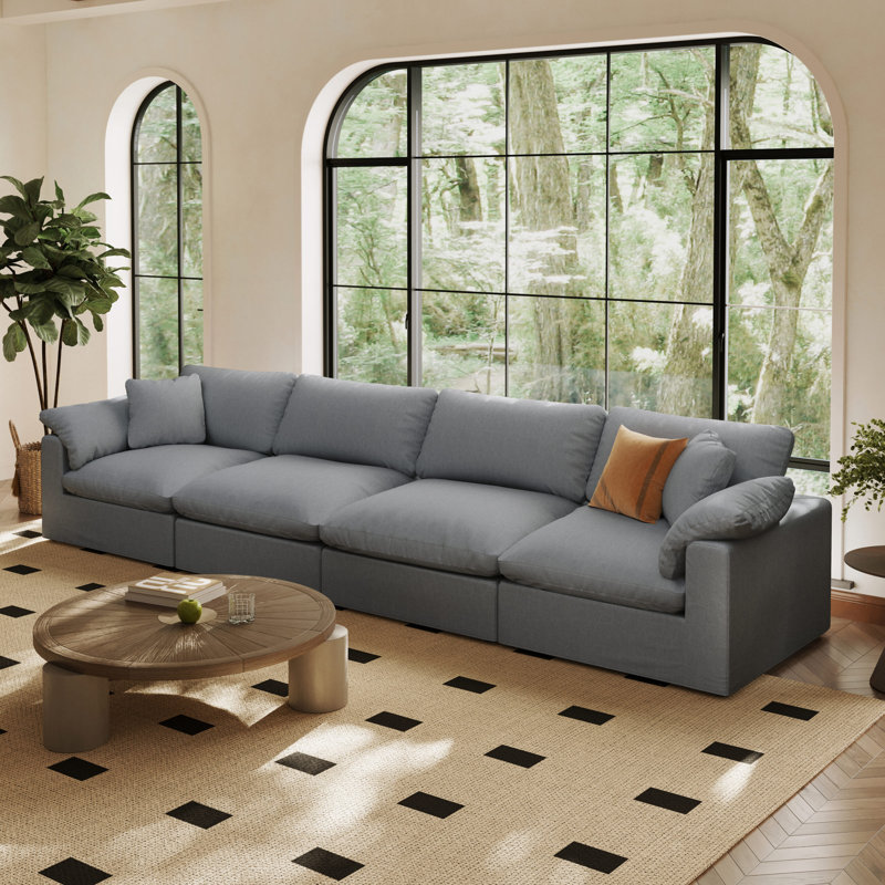 Canapé modulaire surdimensionné Cloud, Gris, 4