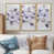 Toile avec cadre flottant or