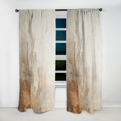 Peinture beige et brun fusion - rideau en velours moderne - obscurcissant - 1 panneau