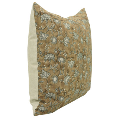 Floral Linen Outdoor Pillow Cover