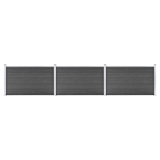Shuaib 105.0036cm H x 207.09cm W Black Composite Fence Panels