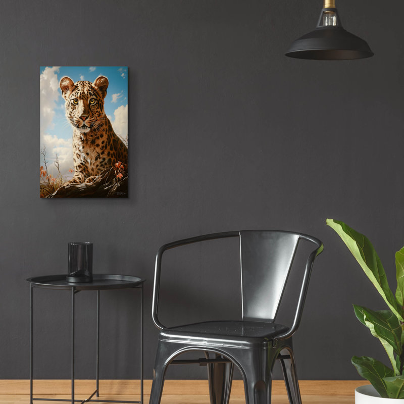 «Baby Leopard» par Momart, art mural acrylique, H 24 po x l 16 po x P 0,2 po