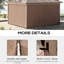 Ensemble de parois latérales 10 'X Brown. Comprend des panneaux, des crochets,. Pour et Cabanas. Fournit de l'ombre, de l'intimité et bloque les irritations. Rideaux à fermeture à glissière avec sangles. Simple à construire. Convient à plusieurs conceptions. 4