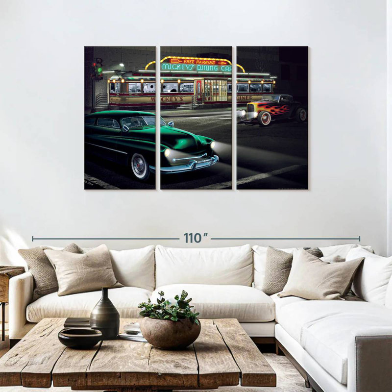 Mickey's Diner I, 48" H x 74" W