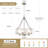 6 - Light 19.69'' Dimmable Modern Drum Candle  Chandelier With Glass Shade-1660989623