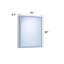 24 po Armoire à pharmacie rectangulaire en aluminium argenté encastré / à fixation en surface avec charnières silencieuses l 10 po x H 30 po, avec luminosité de 10% à 100%, fonction brouillard, tablettes réglables en verre trempé intégrées