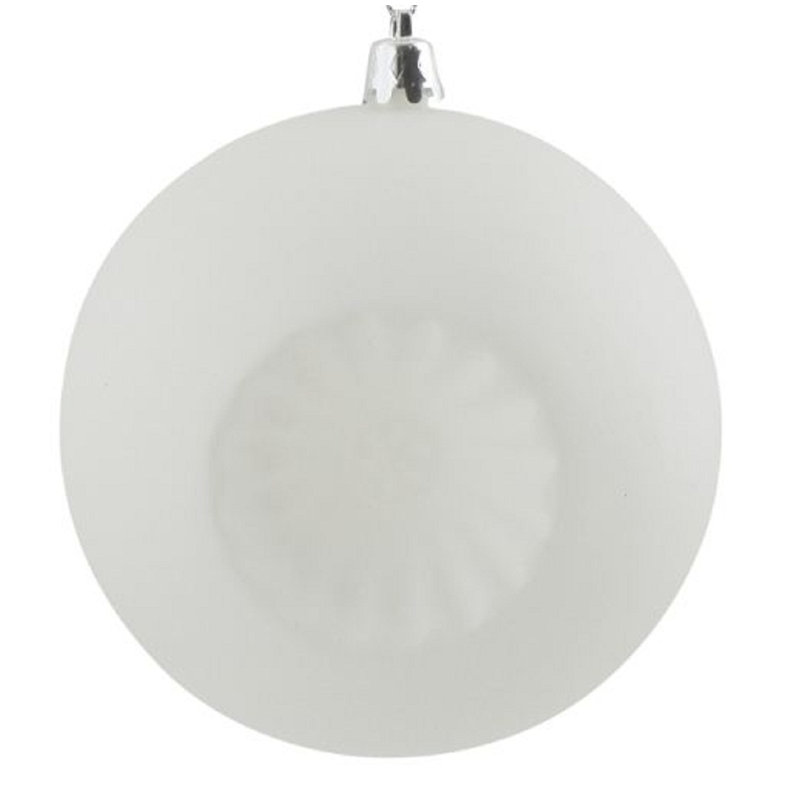 Boule de Noël mat incassable, Blanc hivernal