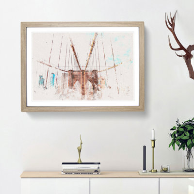 Brooklyn Bridge New York City - Picture Frame Graphic Art Print