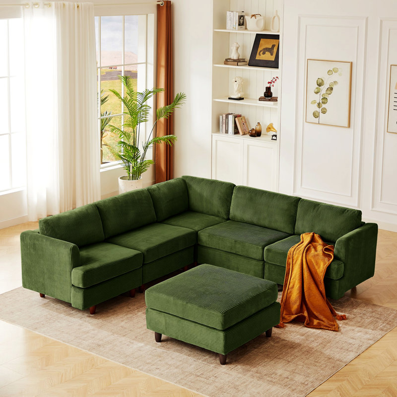 Canapé modulaire, canapé rembourré pour le salon, Vert