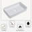 24"x14" European-Inspired Modern White Ceramic Vessel Sink - Above-Counter Rectangular & Stain-Resistant