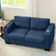 5 places moderne en tissu bleu, accoudoir carré avec porte-gobelet et rangement sous le siège, siège à ressorts spongieux confortable à haute densité rembourré 2 + 3 pour la maison, housses de coussin rembourrées amovibles-1061731550