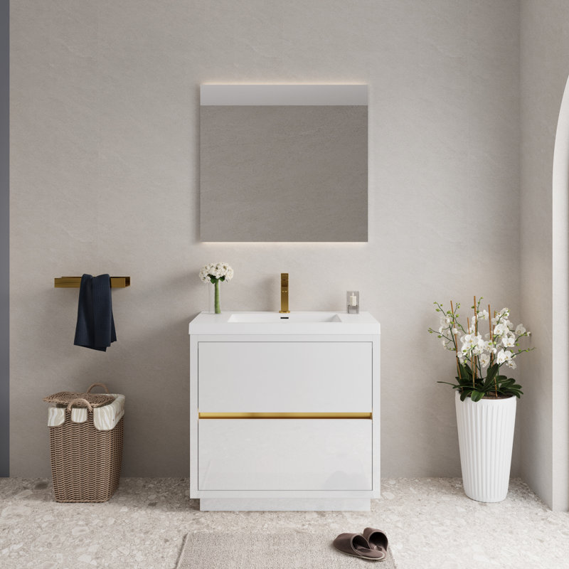 Meuble-lavabo de salle de bain contemporain en bois efficace pour les maisons modernes