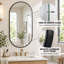 Miroir ovale noir en métal 20 po x 28 po-870870693-870870694
