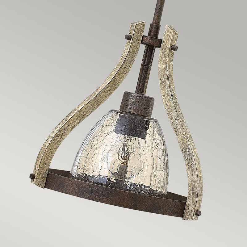 Barnsdale 1 - Light Iron Rust Geometric Pendant