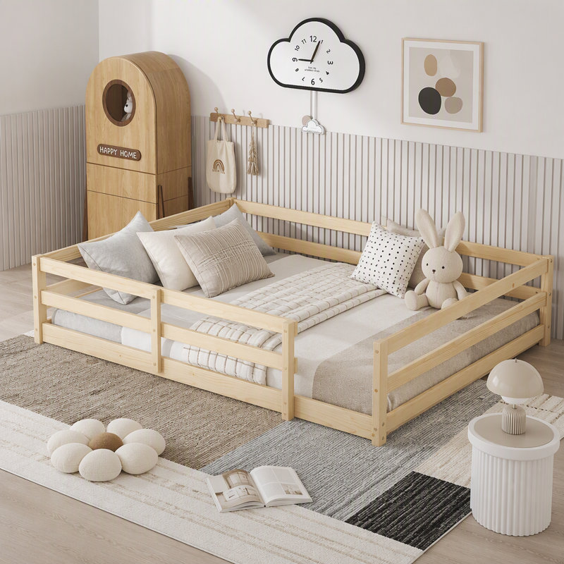 Full Size Floor Bed, Oak