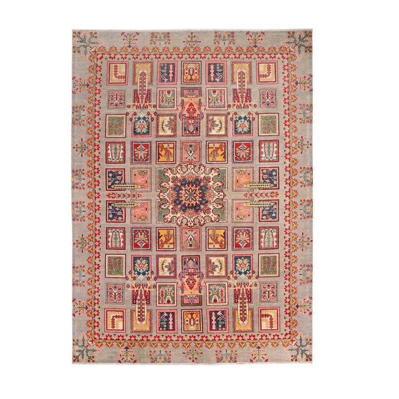 Hand Knotted Wool Floral Rug