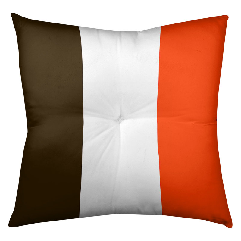 Coussin de plancher touffeté , 26 po x 26 po, Brun / Orange