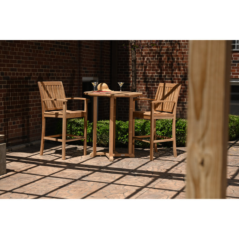 Oxford Teak Outdoor Round Bar Table, 36"