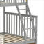 Lit superposé simple au-dessus d'un lit double en bois massif gris classique avec tiroirs de rangement, échelle et garde-corps pour chambres
