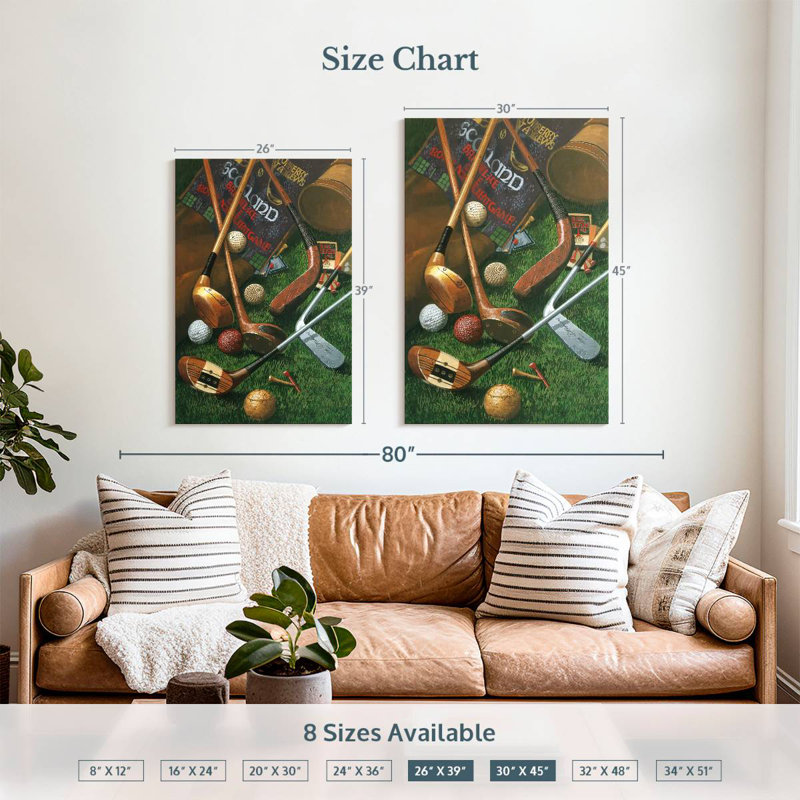 Sirci Golf Antiques, H 39 po x l 26 po