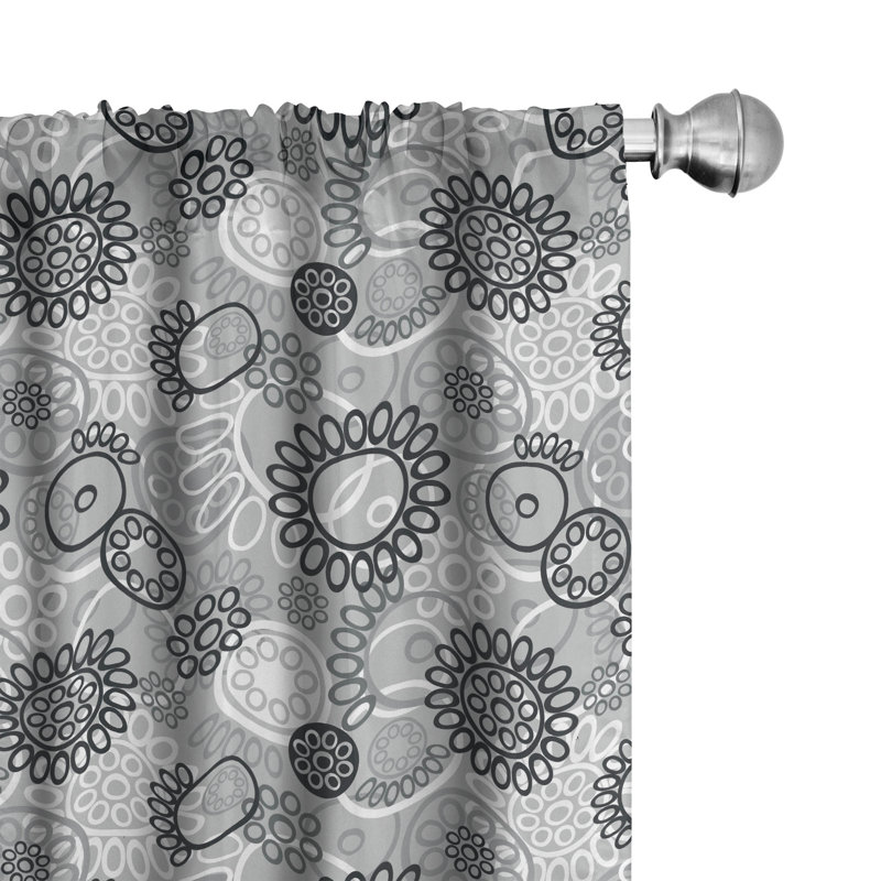 Semi-Sheer Rod Pocket Curtain Panels, 28" x 63"