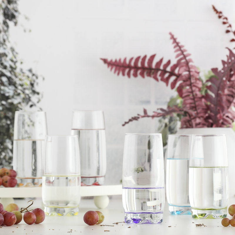 Verres arc-en-ciel colorés 6 pièces Adora