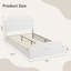 Structure de lit simple avec tête de lit, pied de lit surélevé et plateforme basse pour enfants-752951523