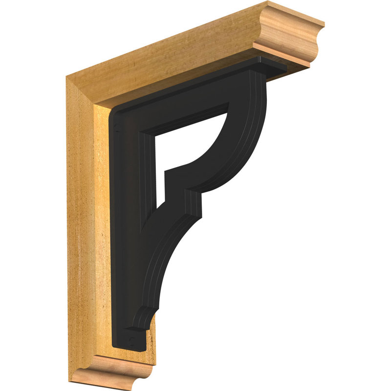 Support de fer triple Bradford, H 16 po x P 14 po, Cèdre rouge de l'Ouest l 4 po x T 2 po (sciage br