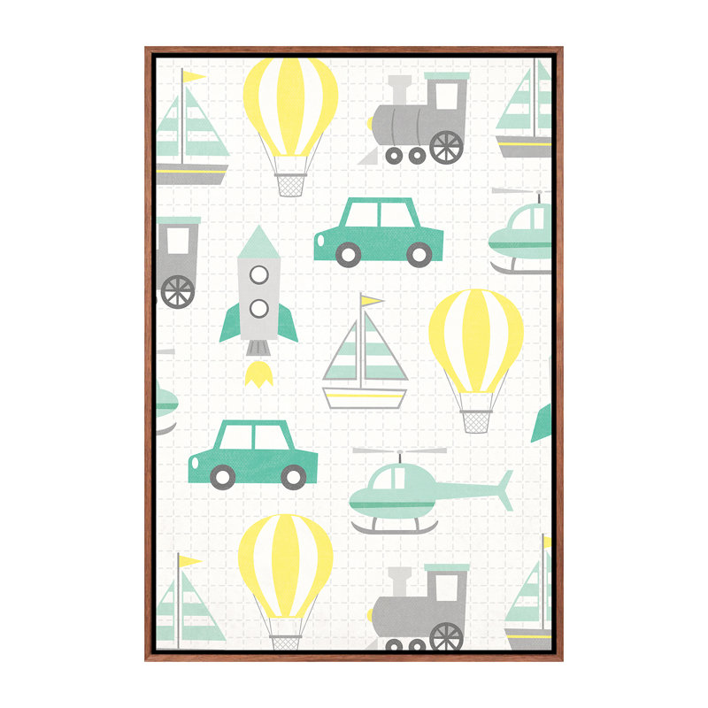 «Away We Go II» par Gail Veillette - impression d'art graphique, H 26 po x l 18 po x 1,5 po, Pas de tapis
