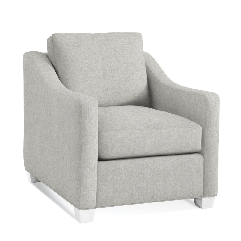 Oliver Chair, Frost White Finish, Light Blue Performance Fabric; 0851-55