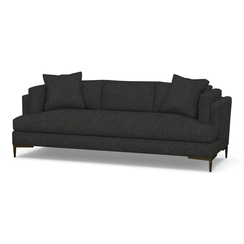 Aiden Sofa, Rise Charcoal (Performance fabric) 1357-95, Antique Bronze