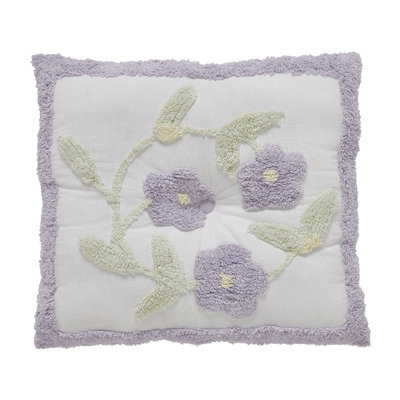 Bloomfield Appliqued Cotton Reversible Throw Pillow