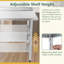 Table de préparation en acier inoxydable de 24 po x 60 po avec tablette réglable et pieds galvanisés, table de travail commerciale robuste pour la cuisine, la maison, le restaurant et l'hôtel