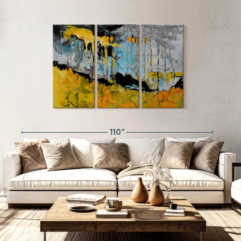 Avery Bleeding Sunrise Abstract, 48" H x 74" W