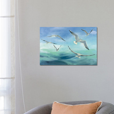 Sea Flight by Julia Purinton - Wrapped Canvas Painting