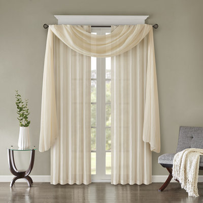 Harper Solid Crushed Single Scarf Sheer