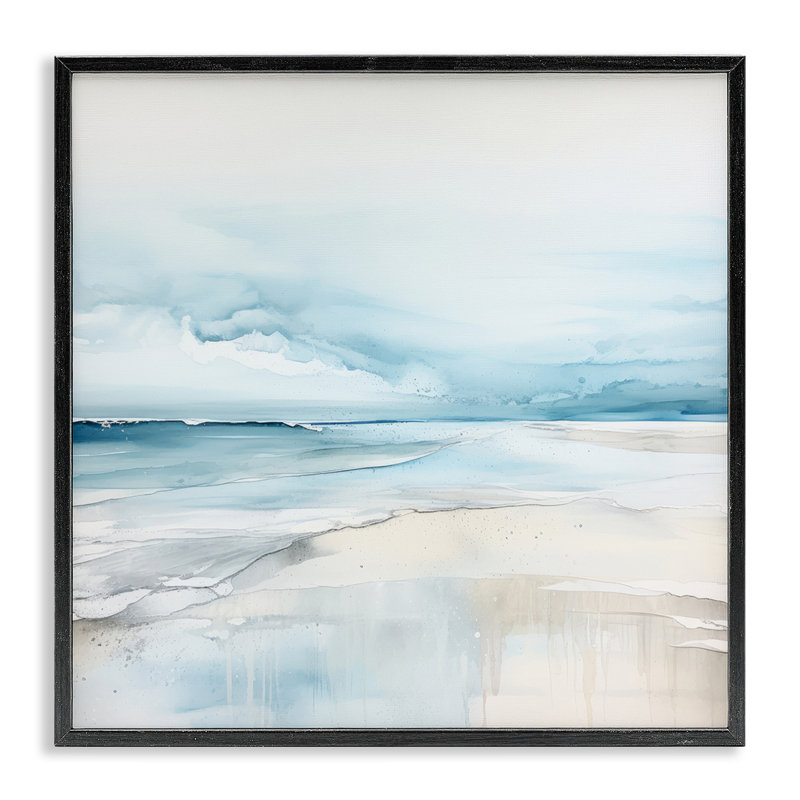  Abstrait moderne, littoral moderne, estampe numérique encadrée par Irena Orlov, H 12 po x l 12 po