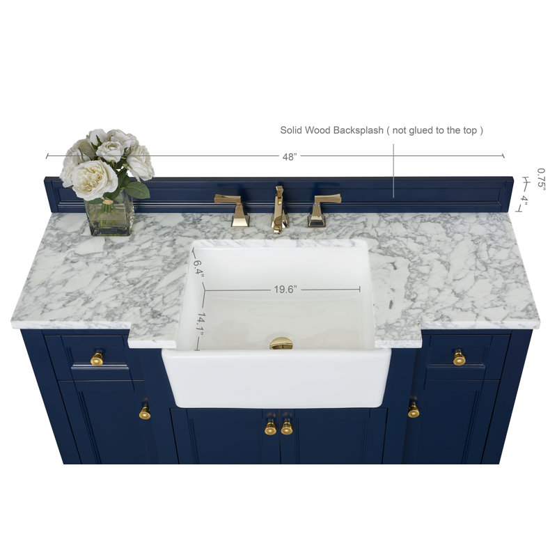 Adeline 48'' W Single Vanity, Navy