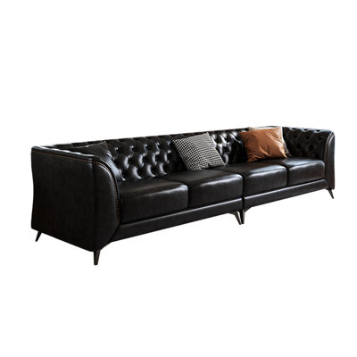 American style leather sofa Modern retro sofa