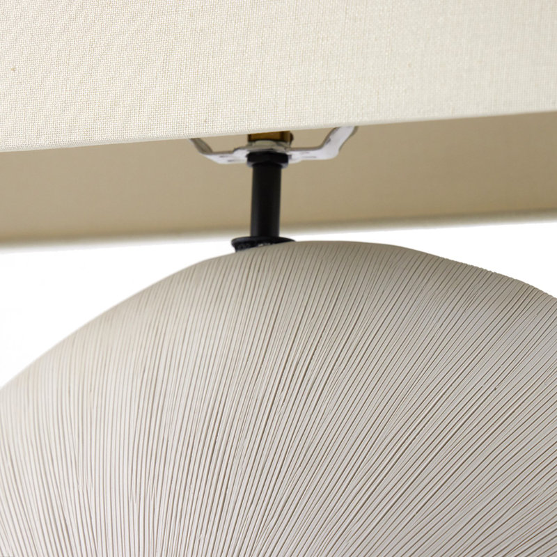 Busaba Table Lamp, Textured Matte White Ceramic