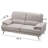 Hayllar 68" Genuine Leather Round Arm Loveseat-257863198