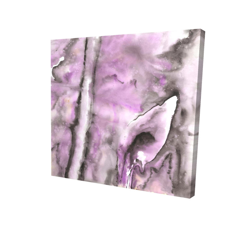 Toile abstraite mauve - art mural de chambre à coucher | Décoration intérieure