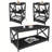 Living Room Coffee Table Set of 3, Industrial X-Design Coffee Table and 2 End Side Tables, 3 Piece Living Room Table Set with Large Storage for Apartment Home-1607771452